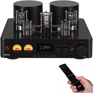 آمپلی فایر لامپی ۲۰۰ واتی Juson Audio JTA100، یکپارچه با ورودی های BT 5.0، اپتیکال، AUX، RCA، PHONO و خروجی هدفون و ساب ووفر، 2.1 کانال، کلاس AB، آمپلی فایر HIFI خانگی برای گرامافون