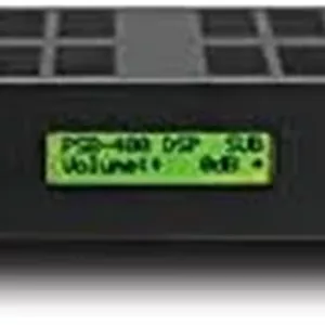 آمپلی‌فایر ساب‌ووفر کلاس D مدل PSB-400DSP با پردازشگر سیگنال دیجیتال (DSP) و نمایشگر LCD از پیش تنظیم شده برای سینمای خانگی، توان اسمی 400 وات / حداکثر 1000 وات