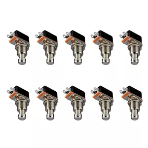 ESUPPORT جعبه پدال افکت گیتار دکمه فشاری SPST لحظه ای سوئیچ پایی بسته 10 عددی