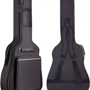 کیف گیتار 36 اینچی ساده GIGKOUKI، کیف کوله پشتی گیتار آکوستیک کلاسیک ضد آب با پارچه آکسفورد و بند دوشی دوبل