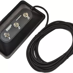 پدال پایی سه دکمه HQRP سازگار با DigiTech FS3X جایگزین Jamman Solo XT, RP360, Trio, Whammy DT، دوشاخه زاویه راست 1/4 اینچی، کابل 4.3 متری