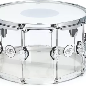 طبل اسنر آکریلیک سری DW Design - 8x14، شفاف