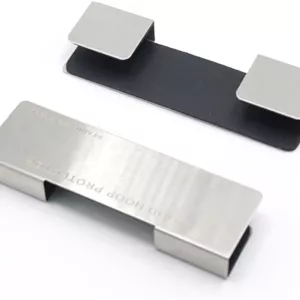 بسته 2 عددی محافظ حلقه درام باس، محافظ لبه استیل ضد زنگ برای درام باس چوبی، 10x3 سانتی متر، بادوام و نصب آسان