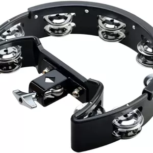 دف دایره ای نصب کردنی، دف دایره ای برای درام با پیچ و مهره نصب، دف دایره ای Hi Hat، دف دایره ای قابل نصب (8 ردیف دوتایی سنج، مشکی)
