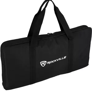 کیف Rockville برای ۴ پایه SABER، کیف حمل فشرده، لایه فوم، نایلون مقاوم در برابر آب، ۴ جیب داخلی، برای دی‌جی‌ها و نورپردازی مراسم
