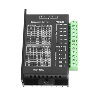کنترلر درایور موتور پله ای با عملکرد بالا 32 میکرو استپ قابل تنظیم 9-40 ولت DC 160 وات 0.5-4 آمپر خروجی برای ماشین های CNC، پرینترهای سه بعدی، رباتیک 1 عدد