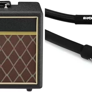 Vox V9106 Pathfinder 10، آمپلی فایر گیتار، آمپلی فایر تمرین و ضبط با طراحی VOX، ترکیبی از آمپلی فایر و بلندگوی 6.5 اینچی و کابل Fender سری Professional، 3 متری مشکی زاویه دار
