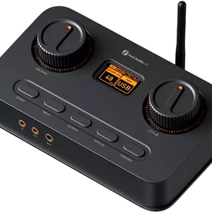 آمپلی فایر هدفون DAC صوتی Fosi مدل K7، مبدل صوتی دیجیتال به آنالوگ USB C رومیزی برای محیط کار و گیمینگ PC PS5، ورودی اپتیکال/کواکسیال/بلوتوث aptX HD LL/میکروفون، خروجی 3.5 میلی متری/4.4 میلی متری بالانس/RCA