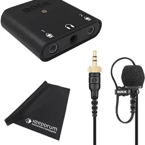 میکروفون کاندنسر یقه‌ ای Rode Lavalier IIرابط صوتی 2 کاناله Rode AI-Microدستمال میکروفایبر keepdrum
