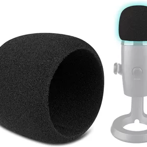 SOULWIT دو عدد فیلتر پاپ میکروفون برای Logitech برای Creators Blue Yeti Nano USB، محافظ فوم میکروفون پوشش بادگیر