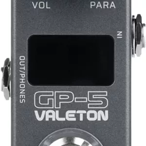پدال مولتی افکت جمع و جور Valeton GP-5 (پردازنده افکت با بیش از 100 افکت، مدل‌سازی امپ NAM، لودر IR، 100 اسلات پچ، بلوتوث، رابط صوتی USB، خروجی استریو، بدنه فلزی)، مشکی
