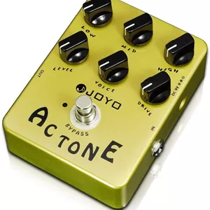 پدال شبیه ساز آمپلی فایر JOYO Distortion Vintage Tube AC30، صدای راک بریتانیایی برای افکت گیتار الکتریک - بای پس (AC Tone JF-13)