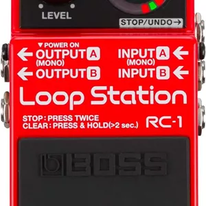 پدال لوپ استیشن BOSS RC-1 | لوپر ساده برای گیتار، باس، کیبورد و غیره | نمایشگر LED با 24 بخش | 12 دقیقه زمان ضبط | ضبط، پخش، اوردآب، آندو/ریدو لوپ
