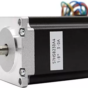 موتور پله ای CNC Nema 23، 57x82 میلی متر، 3 آمپر، 2.2 نیوتن متر، D=8 میلی متر، 315 اونس-اینچ، مناسب برای دستگاه های فرز، حکاکی و پرینتر سه بعدی