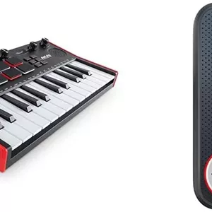 AKAI Professional MPK Mini Play MK3 - کنترلر میدی کیبورد و SanDisk Extreme Portable SSD 1 TB