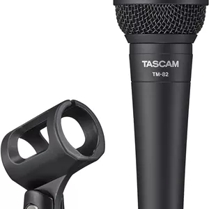 میکروفون داینامیک Tascam برای وکال و ساز، مشکی (TM-82)