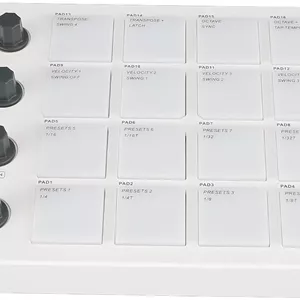 کنترلر پد درام بی‌سیم Keenso SMC Pad BEACHTABLE MIDI با 16 RGB - 8 دکمه و عملکرد تکرار نت برای سازگاری تولید موسیقی با Logic Pro X Grund