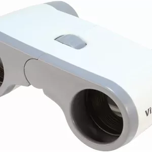 Vixen Opera Glass 3x28mm Roof Prism Binocular, White, 12302