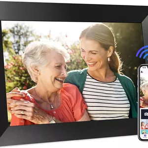 قاب عکس دیجیتال وای فای 10.1 اینچی FANGOR با صفحه لمسی HD IPS 1280x800، قاب عکس هوشمند الکترونیکی با حافظه 32 گیگابایتی، چرخش خودکار، اشتراک فوری عکس/فیلم از طریق برنامه Uhale از هر کجا