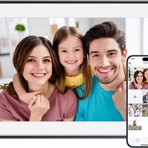 قاب عکس دیجیتال Dragon Touch - صفحه نمایش لمسی 10.1 اینچی IPS WiFi، حافظه 16 گیگابایتی، چرخش خودکار، اشتراک گذاری عکس از طریق برنامه