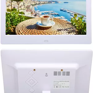 قاب عکس دیجیتال، صفحه نمایش LCD فوق العاده نازک آلبوم عکس الکترونیکی چند منظوره برای خانواده (سفید)