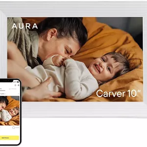 قاب عکس دیجیتال هوشمند HD Aura Carver، 10.1 اینچ، قاب عکس دیجیتال ابری وای فای، فضای ذخیره سازی نامحدود رایگان، ارسال عکس از هر کجا - Sea Salt