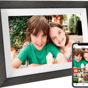 قاب عکس دیجیتال وای فای 10.1 اینچی IPS HD ابری هوشمند، حافظه 16 گیگابایتی، قابلیت نصب روی دیوار، چرخش خودکار، برنامه های iOS و Android، تنظیم آسان برای به اشتراک گذاری عکس یا فیلم، هدیه برای عزیزان