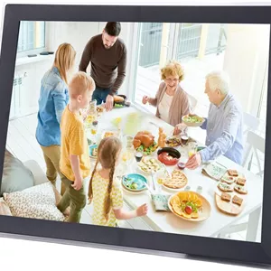 قاب عکس دیجیتال وای فای 15 اینچی، قاب عکس الکترونیکی هوشمند، 1024x768 FHD IPS، چرخش خودکار، قابلیت نصب روی دیوار، حافظه 32 گیگابایتی، راه اندازی آسان برای به اشتراک گذاری عکس ها یا فیلم ها (دوشاخه UK)