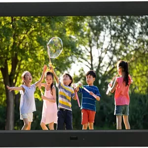 قاب عکس دیجیتال 10.1 اینچی HD IPS با کنترل از راه دور، پخش ویدیو 1080P، موسیقی، تقویم، اتصال و پخش آسان، پخش موسیقی پس زمینه (دوشاخه UK)