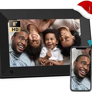 قاب عکس دیجیتال 10.1 اینچی BSIMB، قاب عکس دیجیتال وای فای با صفحه لمسی 1280x800 HD و حافظه 32 گیگابایتی، چرخش خودکار، قابلیت نصب روی دیوار، اشتراک گذاری عکس از طریق برنامه/ایمیل، هدیه برای خانم ها