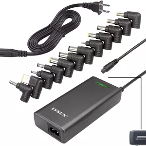 Universal Laptop Charger 90W, Slim AC Adapter Power Supply Cord with USB Port for Mobile Phones| Tablet Compatible with Dell Lenovo Toshiba Acer Asus Gateway IBM and Most Notebooks