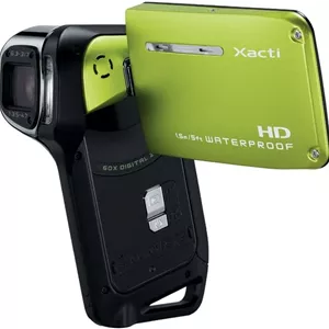 دوربین فیلمبرداری دیجیتال ضد آب HD سانیو VPC-CA9 Xacti 9 مگاپیکسل، سبز