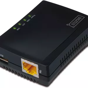 سرور دستگاه شبکه چند منظوره DIGITUS، LAN 10 مگابیت، USB 2.0 100 مگابیت