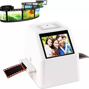 اسکنر فیلم و اسلاید، ذخیره سازی کارت SD با ظرفیت 32 گیگابایت، صفحه نمایش LCD 2.36 اینچی، تبدیل کننده فیلم اسلاید 35 میلی متری/135 میلی متری، پشتیبانی از ویرایش و پخش