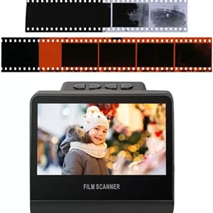 اسکنر فیلم و اسلاید دیجیتال 22 مگاپیکسلی با صفحه نمایش ال سی دی 5 اینچی، تبدیل فیلم های 35 میلی متری، 126، 110، سوپر 8 و 8 میلی متری، نگاتیوها و اسلایدها به عکس های دیجیتال JPEG، دارای حافظه داخلی 16 گیگابایتی