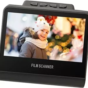 اسکنر فیلم و اسلاید 22 مگاپیکسلی با صفحه نمایش بزرگ 5 اینچی LCD، تبدیل اسلایدها و نگاتیوها به عکس های دیجیتال، حافظه 16 گیگابایتی، تبدیل نگاتیوهای سیاه و سفید به عکس های JPEG