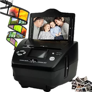 اسکنر اسلاید با وضوح بالا، اسکنر اسلایدهای دیجیتال با صفحه نمایش ال سی دی 2.4 اینچی و سنسور 8.1 مگاپیکسلی، حافظه داخلی 128 مگابایتی برای عکس های 3 * 5/4 * 6/5 * 7