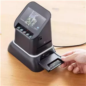 اسکنر فیلم با رزولوشن بالا 120، اسکنر اسلاید فیلم LCD 4.3 اینچی، تبدیل کننده فیلم دیجیتال 1080p، تبدیل نگاتیو و اسلاید های 35 میلی متری، 135، 126، 127 به JPEG دیجیتال، پشتیبانی از پیش نمایش، پخش و ویرایش تصویر