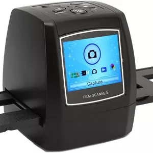 اسکنر فیلم و اسلاید دیجیتال قابل حمل، تبدیل فیلم های نگاتیو رنگی و سیاه سفید 35 میلی متری و 135 میلی متری به فرمت دیجیتال JPEG در کارت SD، بدون نیاز به کامپیوتر (پریز UK)