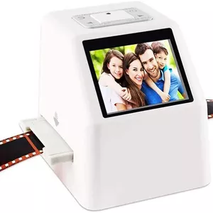 اسکنر فیلم نگاتیو، اسکنر دیجیتال فیلم و اسلاید، صفحه نمایش LCD 2.4 اینچی، تبدیل فیلم ها/اسلایدها/نگاتیوهای 135، 110، 126 و سوپر 8 به عکس های JPEG دیجیتال، حافظه داخلی 128 مگابایتی