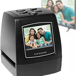 اسکنر فیلم و اسلاید، مبدل دیجیتایزر فیلم، با صفحه نمایش LCD 2.36 اینچی، پشتیبانی از خروجی USB، برای ذخیره نگاتیوهای فیلم 35 میلی متری، اسلایدهای 135 میلی متری و اسلایدهای عکس به فایل های دیجیتال