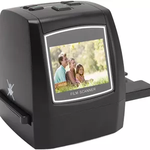 اسکنر فیلم عمومی 22 مگاپیکسل با صفحه نمایش LCD رنگی برای تبدیل فیلم و عکس های 135، 126، 110، 100-240 ولت با درگاه کارت حافظه خارجی و عملکردهای تنظیم (دوشاخه GB)