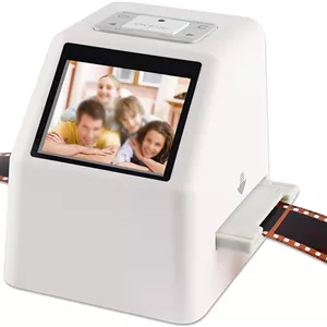 اسکنر اسلاید فیلم، نمایشگر اسلاید با صفحه نمایش 2.4 اینچی LCD، تبدیل فیلم نگاتیو و اسلاید 35 میلی متری، 126، 110، سوپر 8 به JPEG دیجیتال و ذخیره در کارت SD