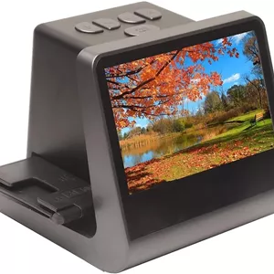 اسکنر فیلم دیجیتال، اسکنر اسلاید با صفحه نمایش بزرگ 5 اینچی LCD، نگاتیوهای سیاه و سفید قابل تبدیل و اسلایدهای 35 میلی متری، عکس JPEG با وضوح بالا 22 مگاپیکسل