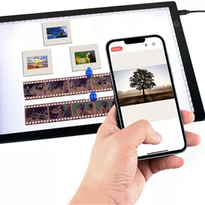 اسکنر اسلاید و فیلم DGODRT، جعبه نور باریک و قابل حمل برای تبدیل اسلایدها و نگاتیوهای 35 میلی متری به عکس های دیجیتال، با کابل USB و 3 سطح روشنایی