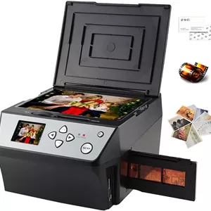 اسکنر فیلم و اسلاید 22 مگاپیکسل با وضوح بالا، تبدیل نگاتیو رنگی و سیاه و سفید، فیلم 135/35 میلی متری، نگاتیو اسلاید/عکس/سند/کارت ویزیت به JPG، پشتیبانی از خروجی USB