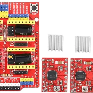 برد توسعه CNC V3 A4988 پرینتر سه بعدی، برد توسعه CNC، برد توسعه حکاکی CNC V3 با 4 عدد ماژول درایور A4988 و 4 عدد