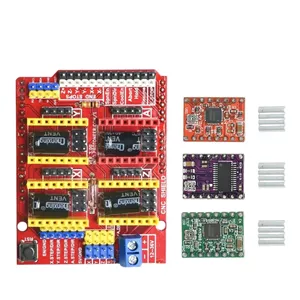 شیلد CNC V3 دستگاه حکاکی/پرینتر سه بعدی4 عدد A4988 / 4 عدد DRV8825 درایور موتور پله ای برای قطعات الکترونیکی جدید و با عملکرد پایدار
