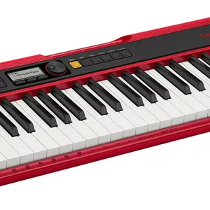 کیبورد برقی قابل حمل 61 کلاویه Casio CT-S200آداپتور برق ADE95100LE، 400 صدا/پیانو گرند، 6 کیت درام، آکوردهای تک انگشتی، بلندگو، هدفون / USB MIDI، ورودی کمکی 3.5 میلی‌متری، قرمز | CT-S200RD