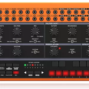 سینتی سایزر آنالوگ نیمه ماژولار Behringer CRAVE با VCO 3340، فیلتر نردبانی کلاسیک، سکوئنسر 32 مرحله ای و زنجیره پُلی 16 صدایی | CRAVE